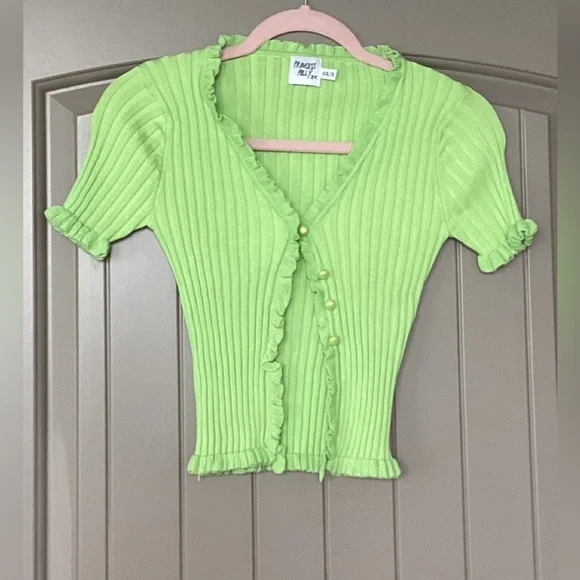 Princess Polly Green Cardigan ASO Kendall Jenner - Picture 2 of 5